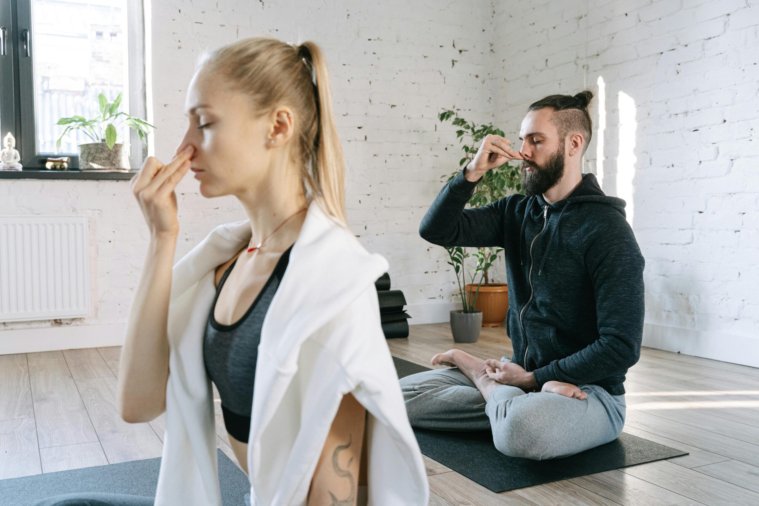 Person in advanced yoga pose